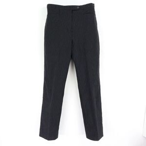 River Island Dress Pants Straight Leg Mid Rise Womens Sz 8 Black Striped Pockets